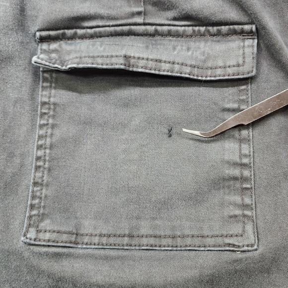 A New Day Pants Womens 14 Black High Rise Tapered Ankle Flap Pockets Stretch - Picture 5 of 14